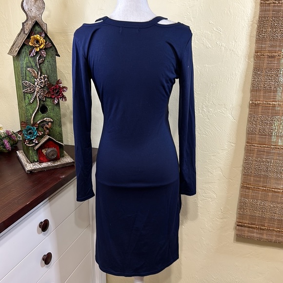 NWOT! Berryou Navy Blue Dress - Picture 3 of 5